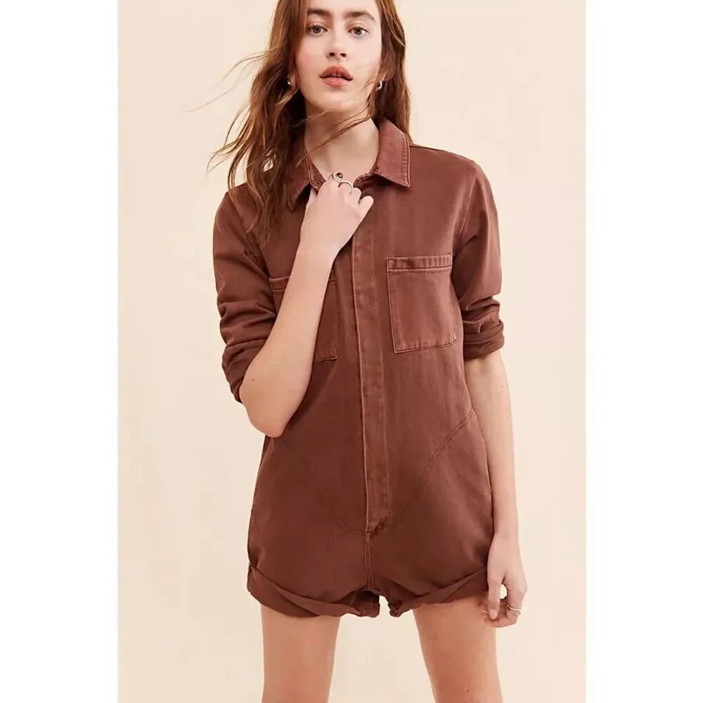 Free People One Teaspoon Denim Prophecy Romper size M